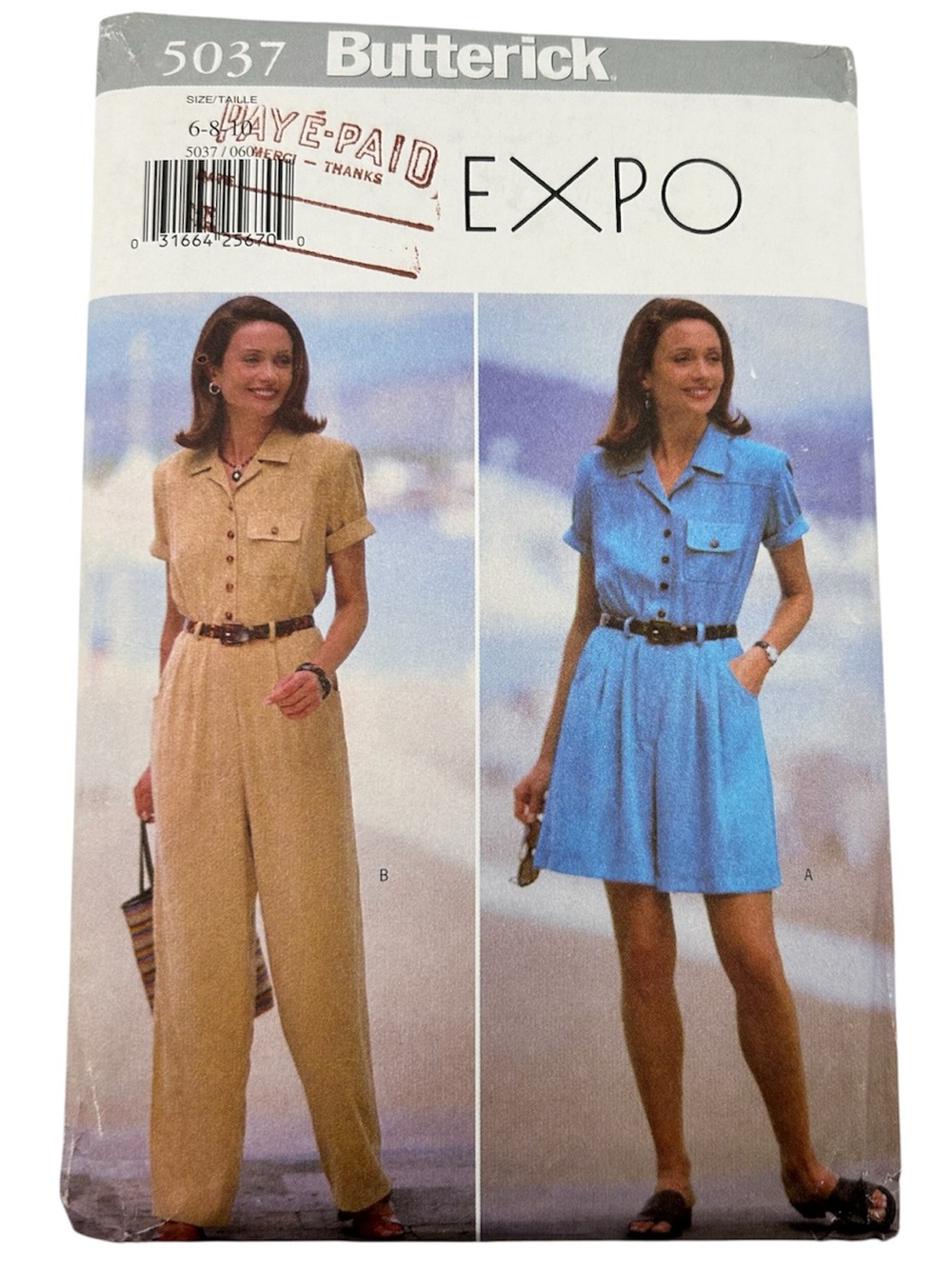 2 for 22$ 🧵 BUTTERICK 🧵 MISSES' JUMPSUIT SEWING PATTERN